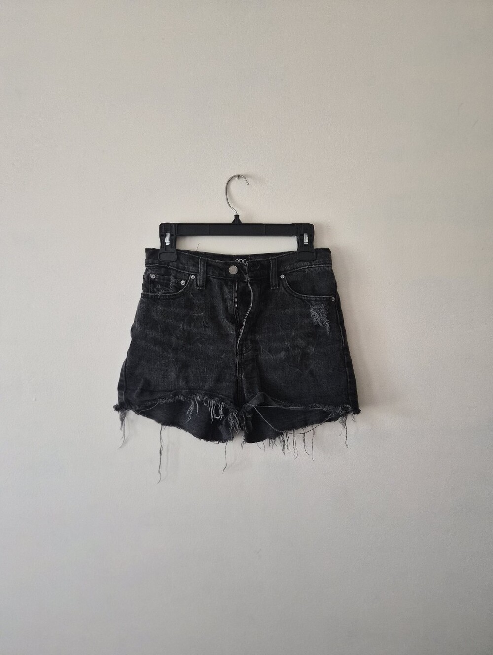 Black Distressed Women's Denim Shorts